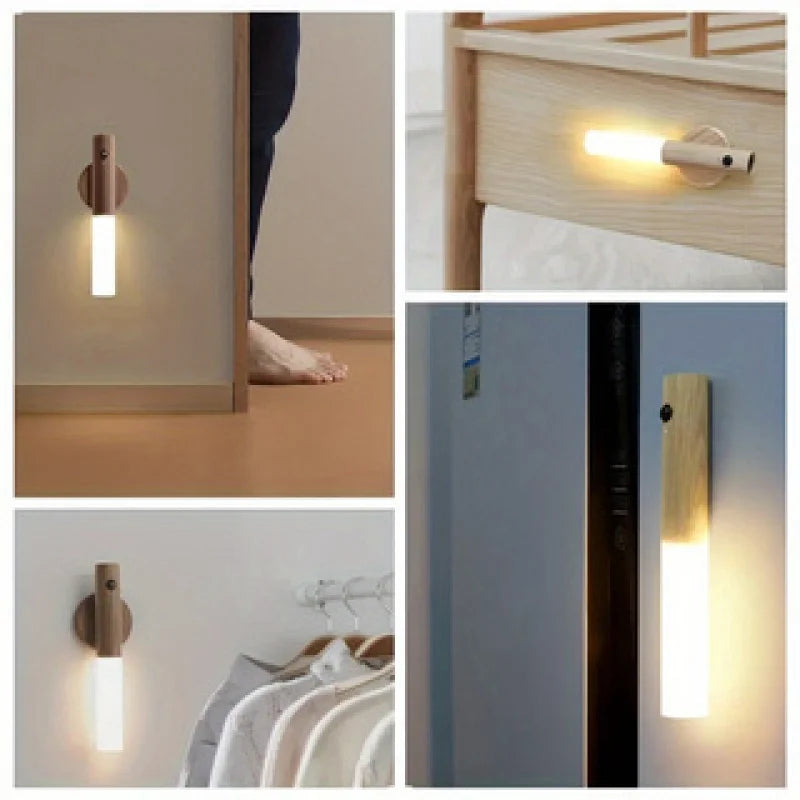 Motion Sensor LED Night Light – Rechargeable Wall Lamp