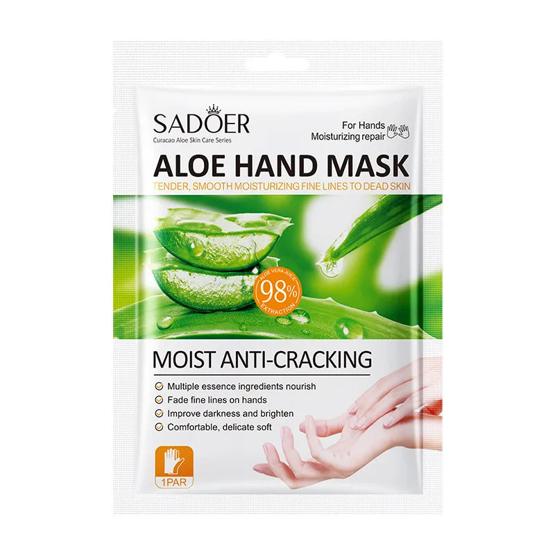 SADOER Aloe Vera Foot & Hand Mask – Exfoliating Peel, Moisturizer