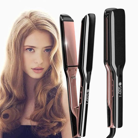 Cross-Border Wide Plate Ceramic UV Paint Infrared Straightener Vibration Negative Ions Constant Temperature Salon Use Hair Peaceful Pleasures Health and Wellness