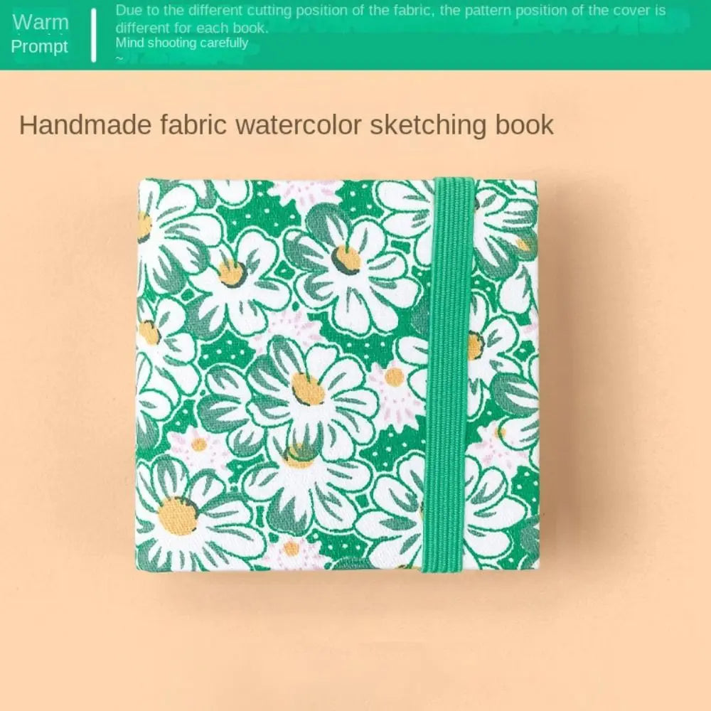 Mini Fabric Watercolor Sketchbook | 20 Sheets 300GSM Square