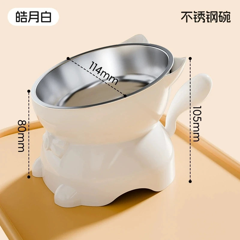 Elevated Cat & Dog Bowl – Anti-Spill Stainless Steel Pet Bowl