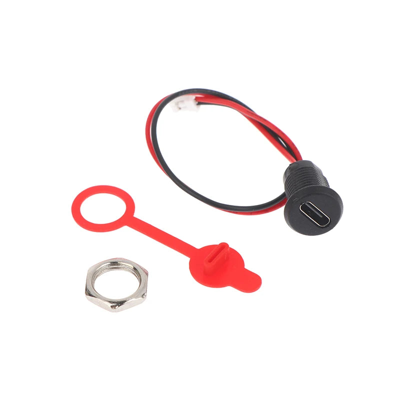 USB Type-C 2-Pin Female Charging Socket 3A with Cover Caps USB-C Charging Socket Peaceful Pleasures Health and Wellness