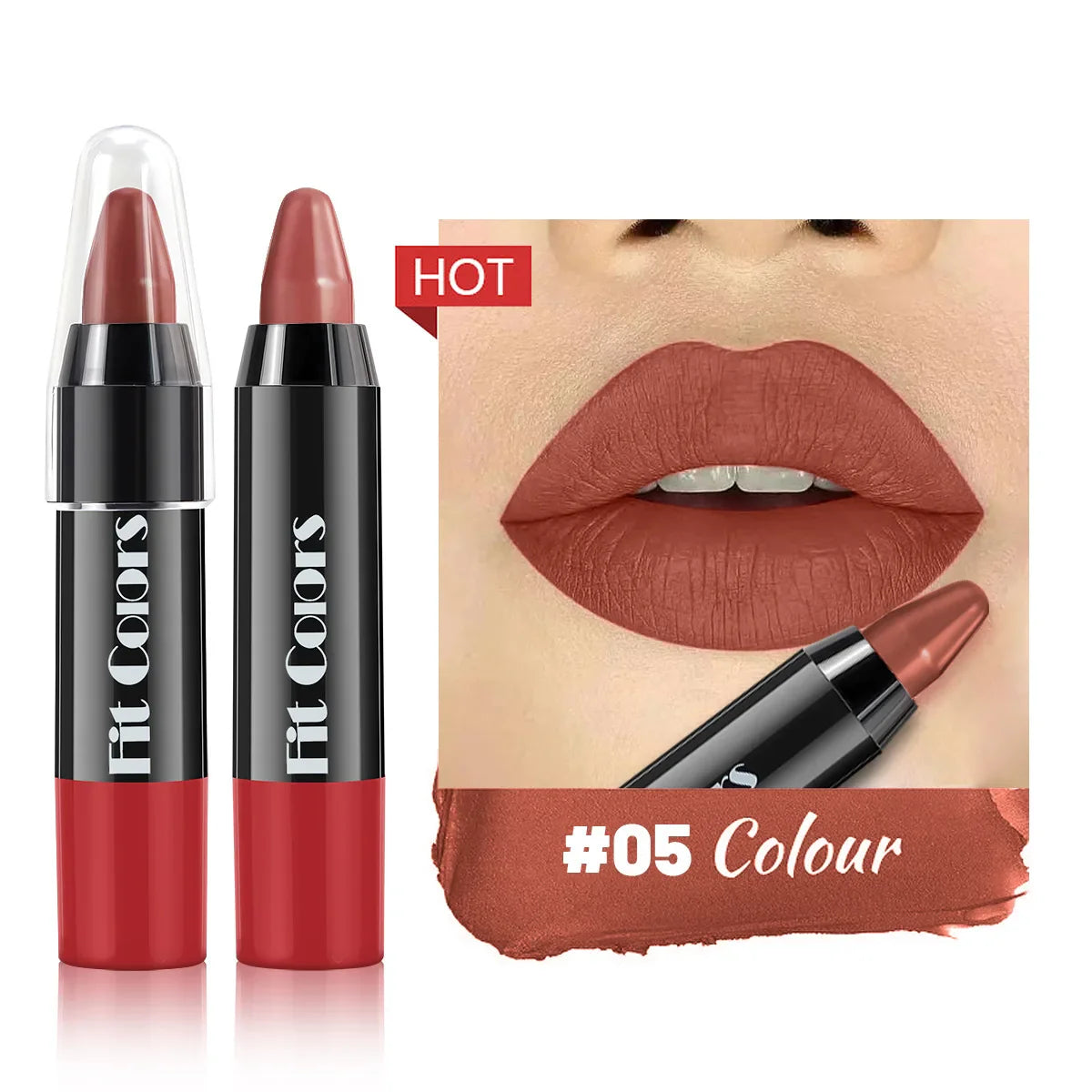 Fit Colors Matte Lip Liner Crayon – Waterproof Long-Lasting