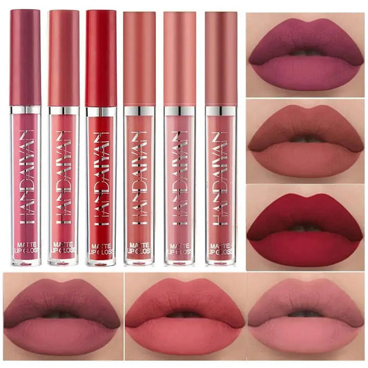 HANDAIYAN Matte Velvet Liquid Lipstick – 12 Shades, Waterproof Matte Liquid Lipstick Oasis Select