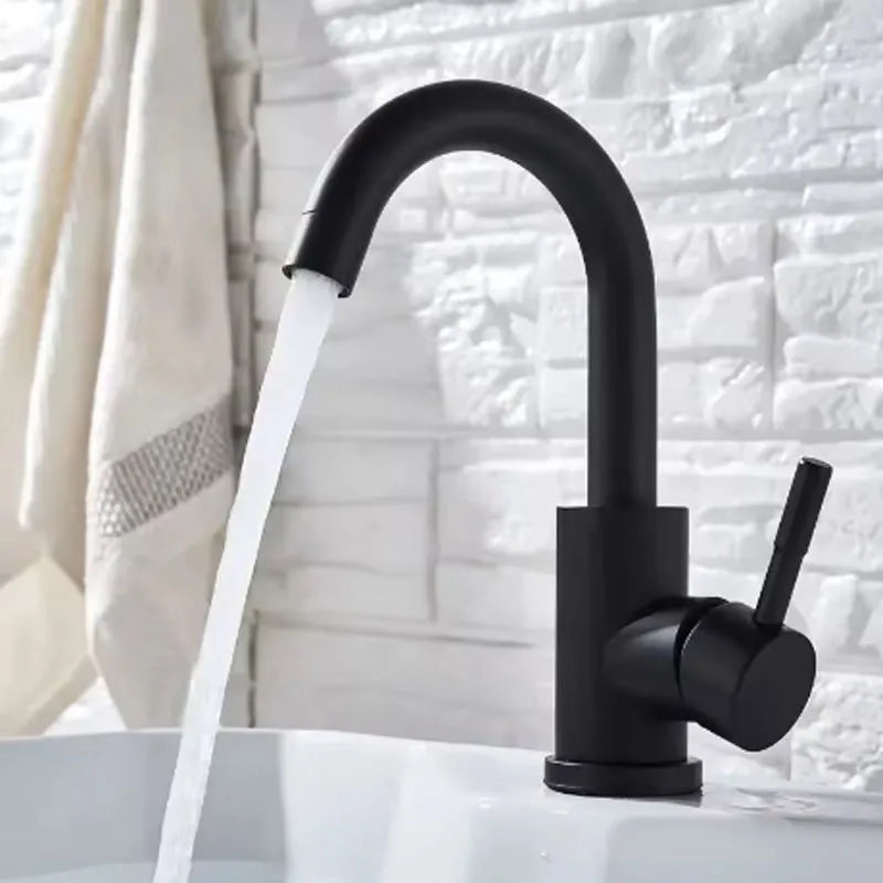 Black Nickel Basin Faucet | Single Handle 360° Swivel Mixer Tap