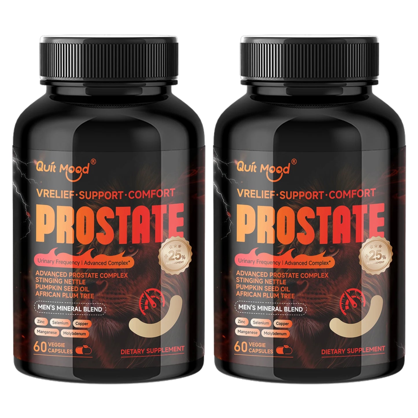 Advanced Prostate Support – Stinging Nettle, Pumpkin Seed & African Plum Peaceful Pleasures Health and Wellness 2 bottles-120 Caps United States