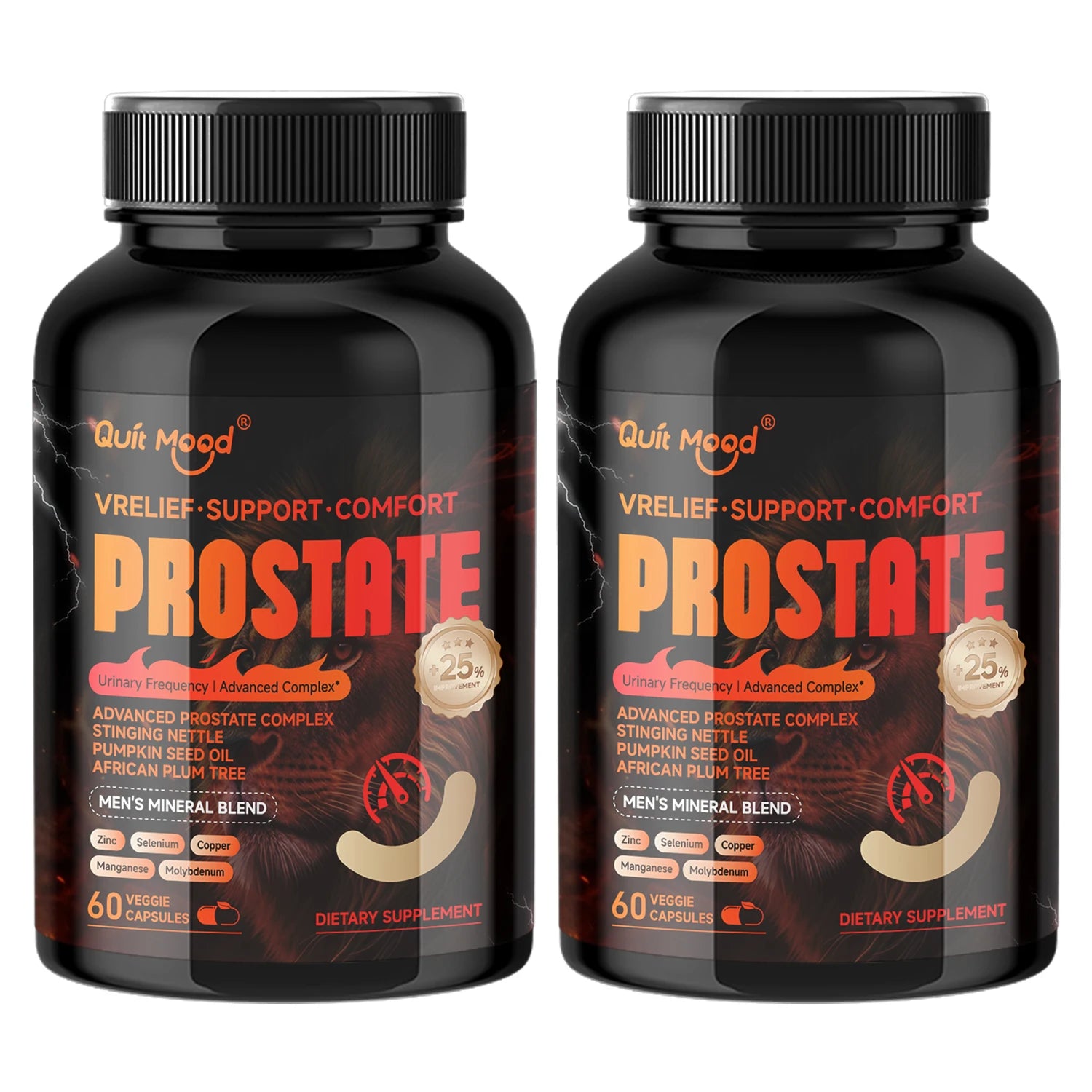 Advanced Prostate Support – Stinging Nettle, Pumpkin Seed & African Plum Peaceful Pleasures Health and Wellness 2 bottles-120 Caps United States