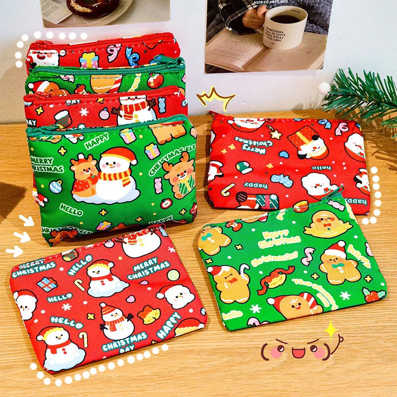 Mini Christmas Coin Purse – Cartoon Storage Bag | Kids Gift