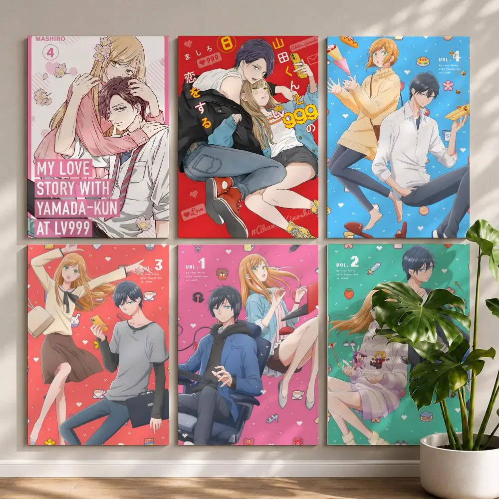 Anime M-My Love Story with Yamada-kun at Lv999S Poster HD Self Adhesive Waterproof Wall Art Ideal for Home Office Dorm Bedroom Peaceful Pleasures Health and Wellness