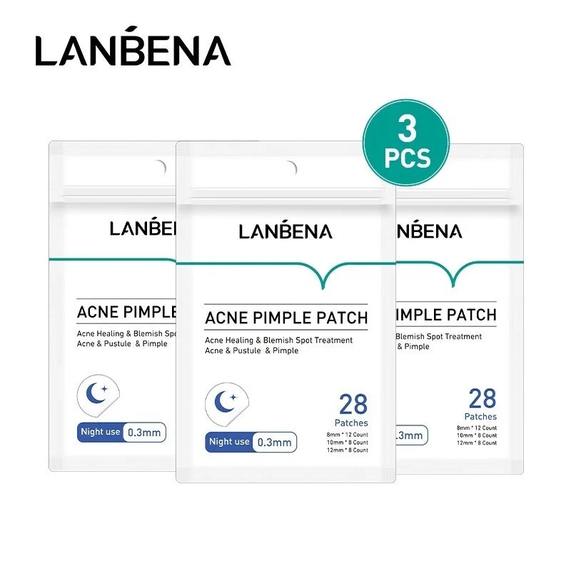 LANBENA Acne Pimple Patch Daily Use and Night Use Invisible Acne Stickers Blemish Treatment Acne Concealer Makeup Peaceful Pleasures Health and Wellness 3PCS Night use