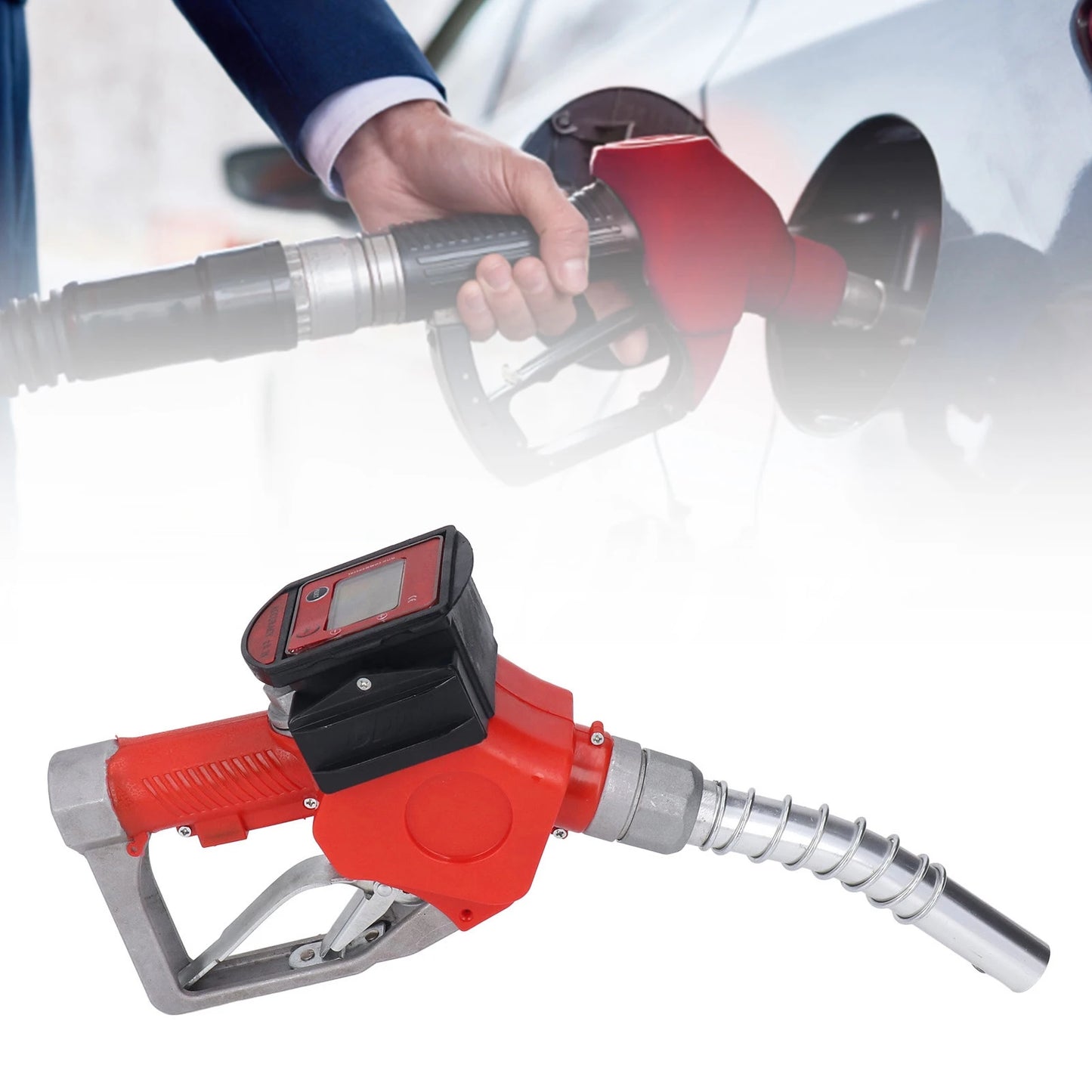BSP Automatic Fueling Nozzle Meter Aluminum Alloy Digital Flow Diesel
