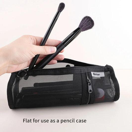 Mesh Makeup Brush Holder Bag | Travel Storage Case Organizer Makeup Brush Holder Peaceful Pleasures Health and Wellness