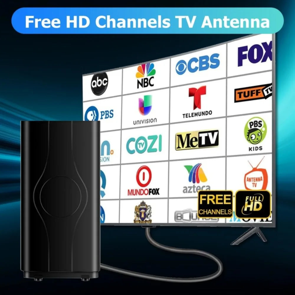 HDTV Digital TV Antenna Indoor Outdoor 4K 1080P 39dB 166ft