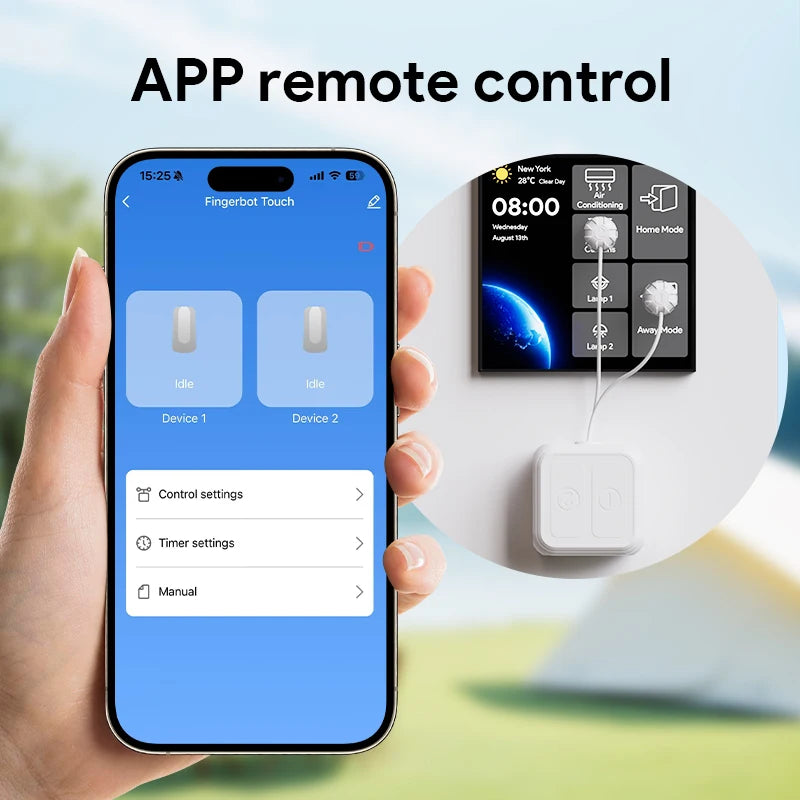 Tuya Smart Finger Robot Touch Screens Bluetooth Wireless Touch Switch Fingerbot Work With Alexa Google Home Voice Assitant Peaceful Pleasures Health and Wellness