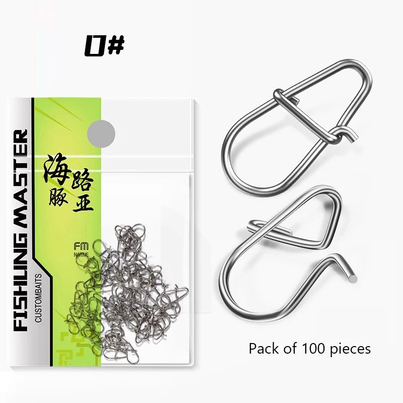 100Pcs Stainless Steel Duo Lock Fishing Snaps – Saltwater Clips