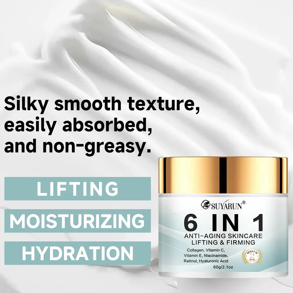 SUYARUN 6-in-1 Anti-Aging Face Cream | Collagen, Firm & Bright
