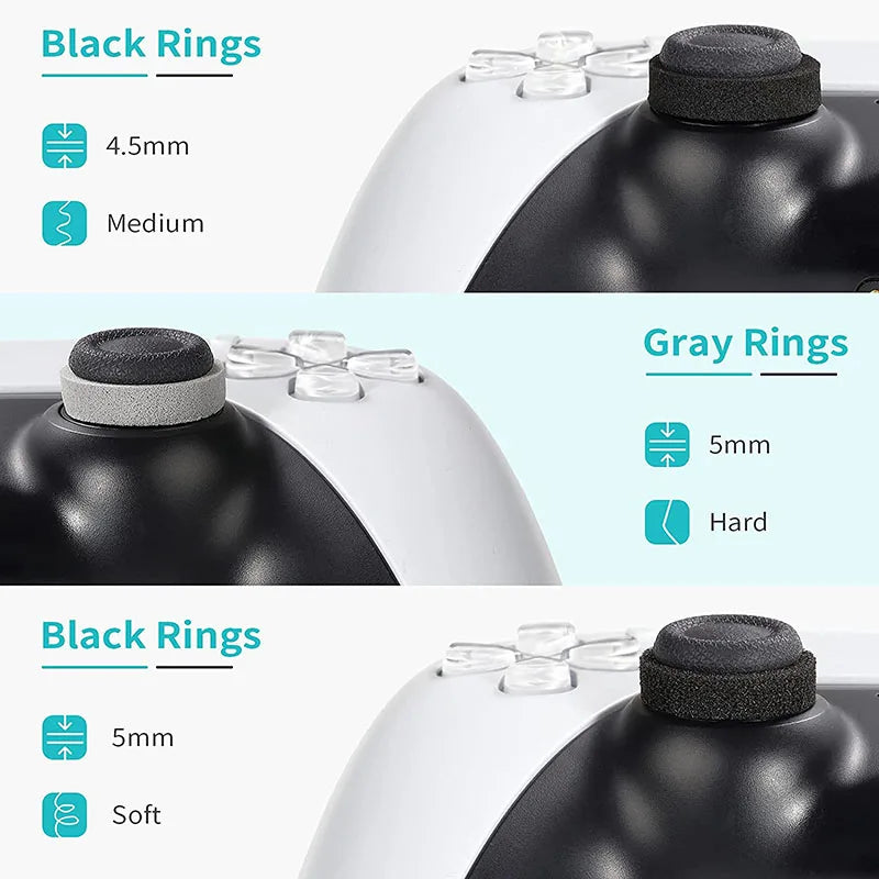 For PS5 Precision Rings Thumbstick Adjustment Analog Stick Aim Assist Motion for Switch Pro PS4 for XBox One Controller Peaceful Pleasures Health and Wellness