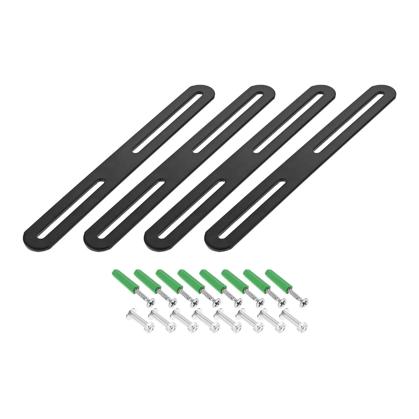 Black Stainless Steel Slotted Corner Braces – Heavy Duty 4-Pack