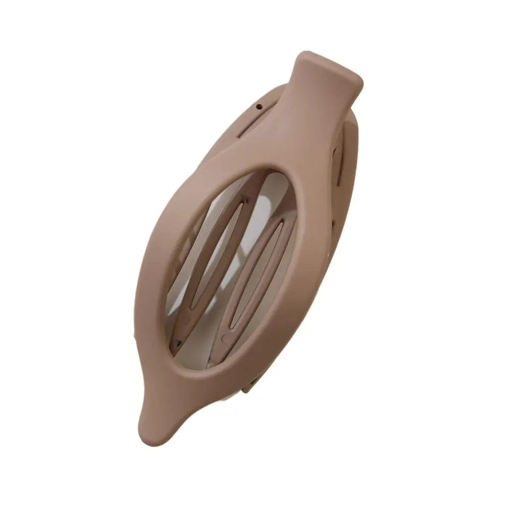 Large Hair Claw Clip Matte Solid Color Leaf Duckbill Hair Clamps Hollowed Oval Hairpin for Women Thin Thick Hair Fashion Hairpin Peaceful Pleasures Health and Wellness coffee