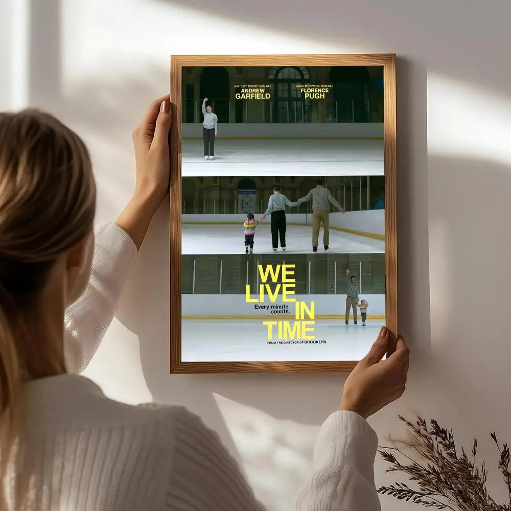 We Live in Time Movie Poster – HD Self-Adhesive Wall Art Movie Wall Poster Peaceful Pleasures Health and Wellness White8 50X70cmNoframe