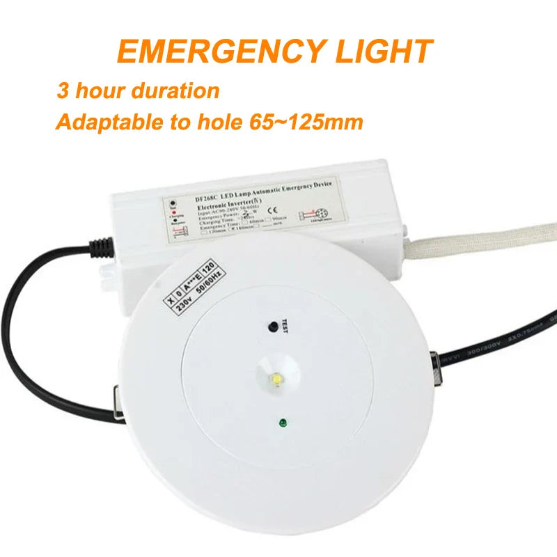 SHINEKNOT 3W LED Emergency Downlight | 3Hr Backup AC90-280V