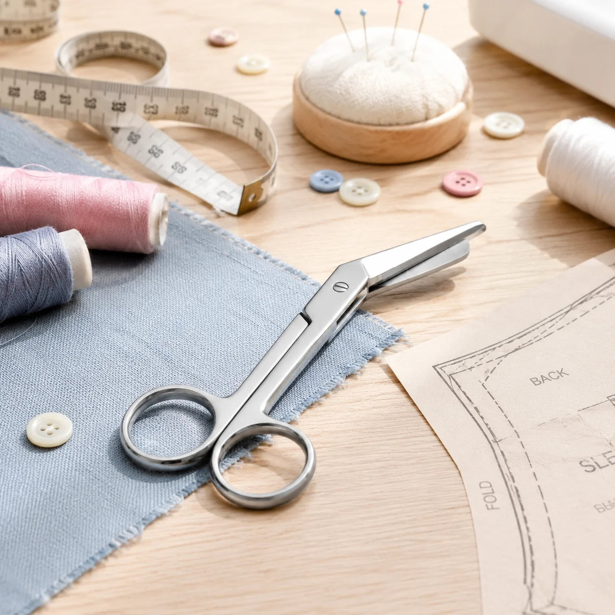 Stainless Steel Sewing Scissors – Fabric, Embroidery & Craft