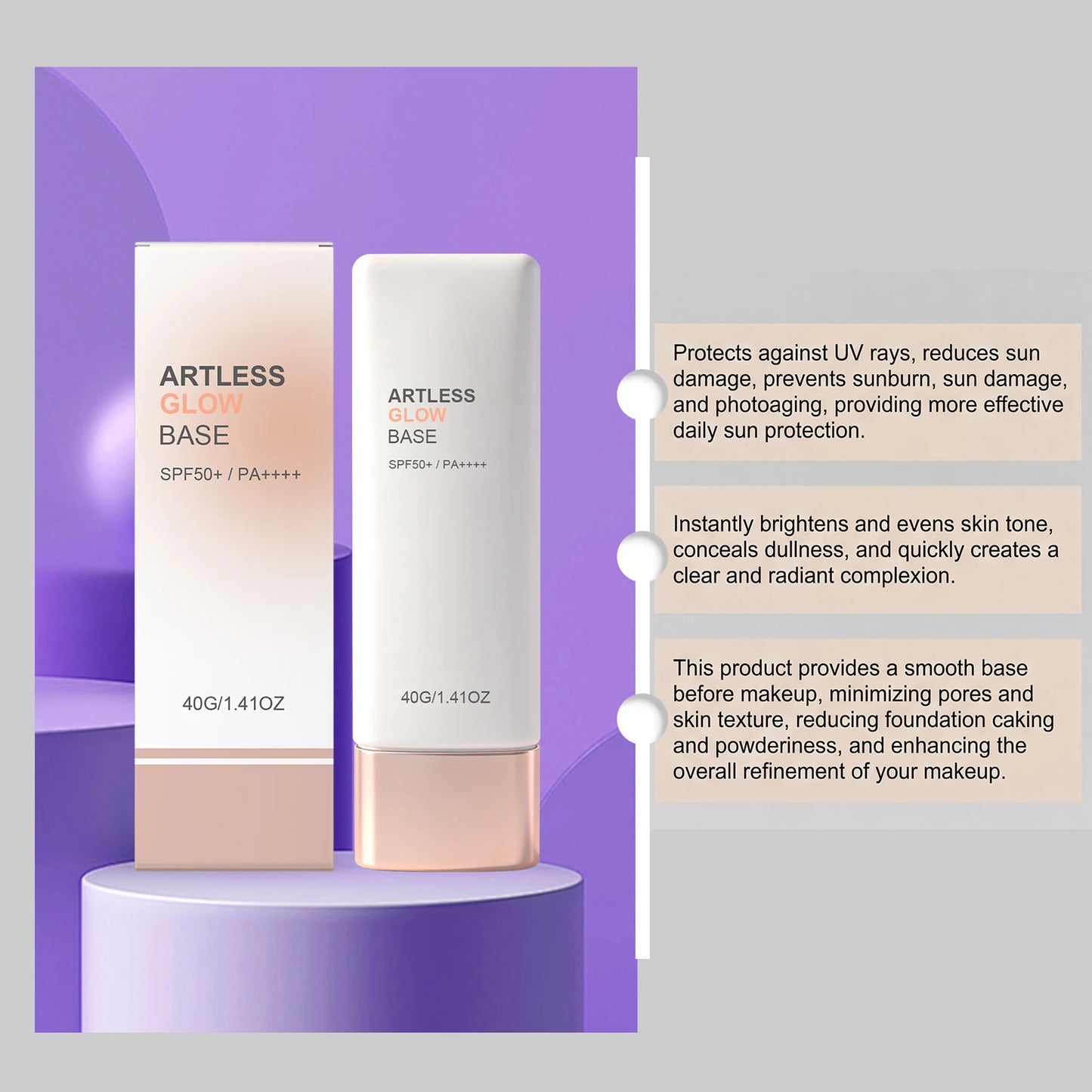 Hydrating Color-Adjusting Foundation SPF 15 Natural Coverage Invisible Face Pores Lightweight Sunscreen Primer Makeup Base Cream Peaceful Pleasures Health and Wellness