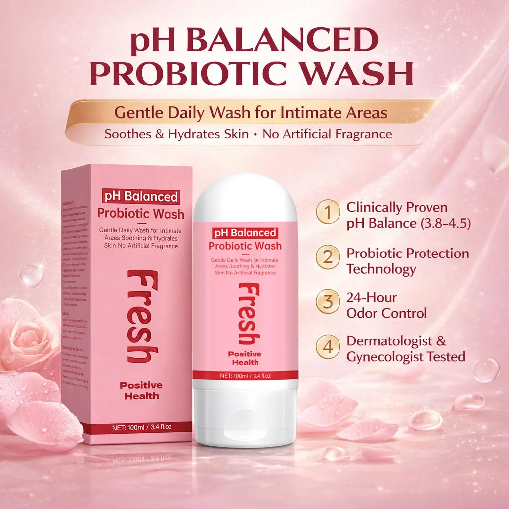 pH Balanced Probiotic Wash Odor Control, pH Balance, Dryness & Support for Intimate Areas Probiotics & Lactic Acid ,100ml Peaceful Pleasures Health and Wellness Default Title