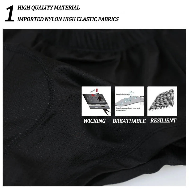 X-Tiger Men's 5D Gel Pad Cycling Shorts – Breathable Quick Dry