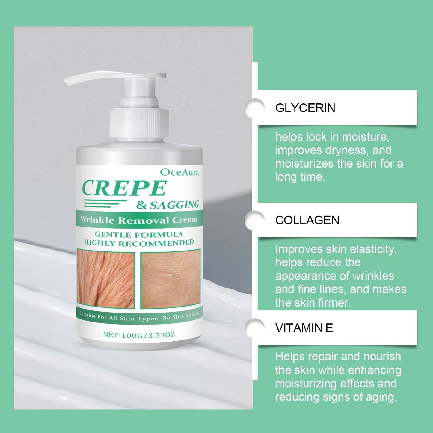OceAura Collagen Body Cream – Anti-Aging Firming & Moisturizer