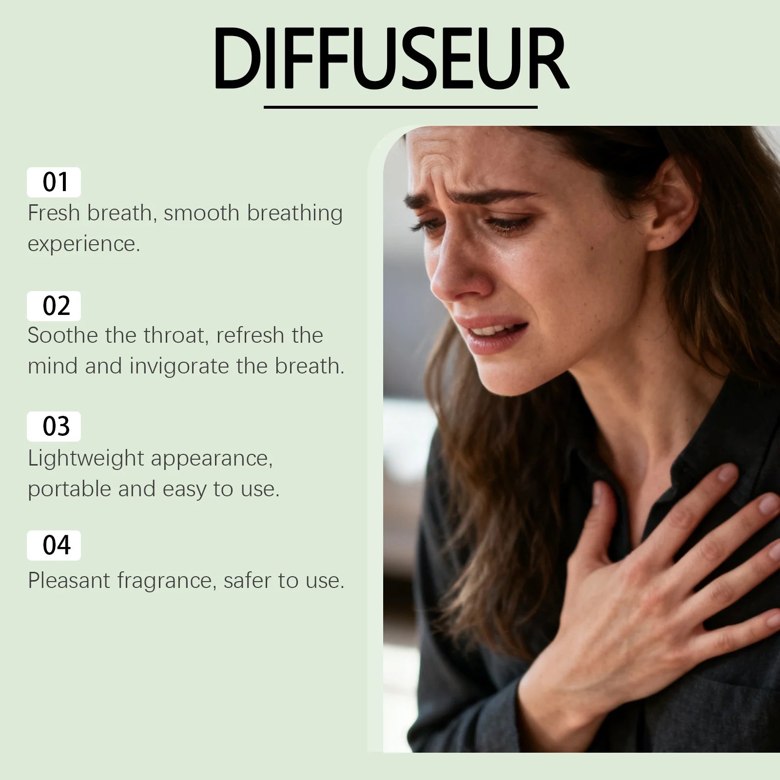 Herbal Diffuser Lung Cleansing Relieve Driving Fatigue Relaxing Body Improve Sleep Quality Refresh Smooth Breathing Energy Bar Peaceful Pleasures Health and Wellness