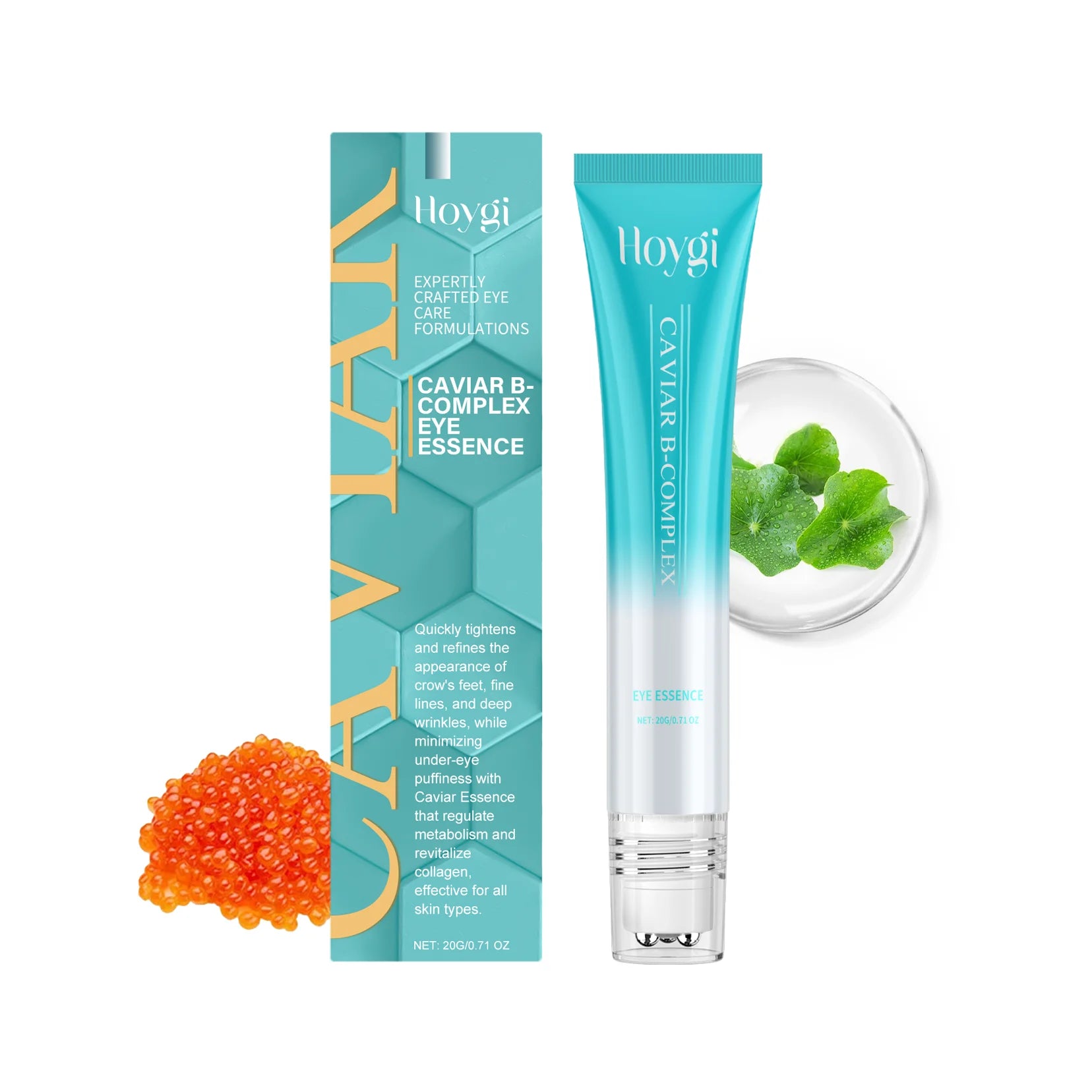 Caviar Eye Essence Firming Lifting Fine Lines Smoothing Remove Dark Clrcles Anti Puffiness Moisturize Skin Around the Eye Serum Peaceful Pleasures Health and Wellness 20g boxed
