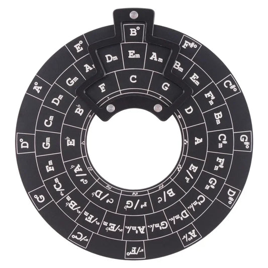 Circle Fifths Wheel Guitar Chord Wooden Melody Tool Musical Peaceful Pleasures Health and Wellness