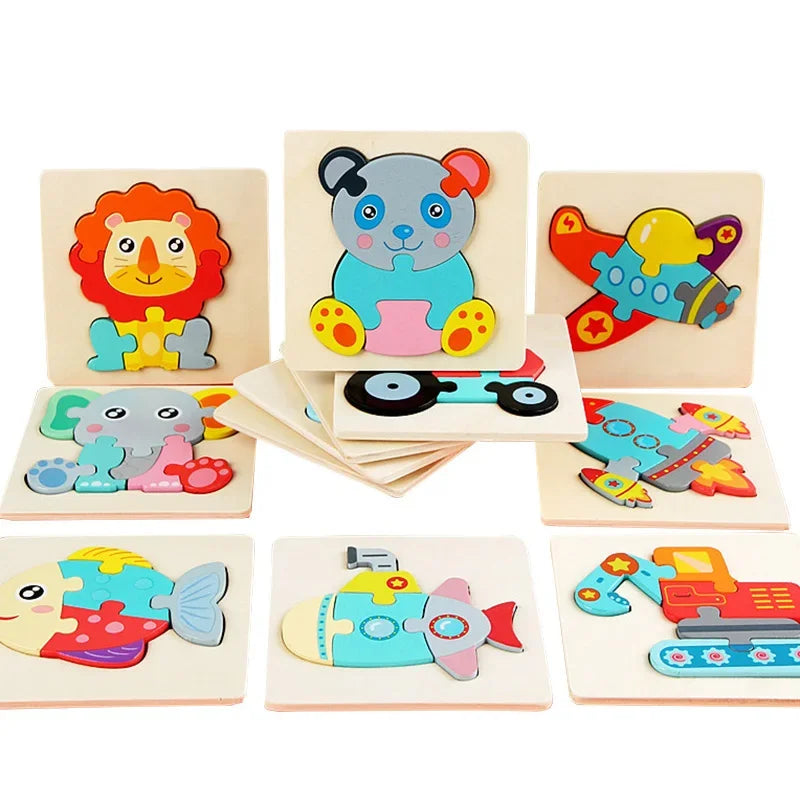 Montessori Wooden Animal Jigsaw Puzzle – Kids Learning Toy