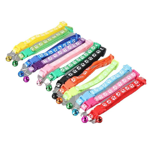 Adjustable Cat & Puppy Collar with Bell | 12 Colors | Nylon Pet Collar Oasis Select