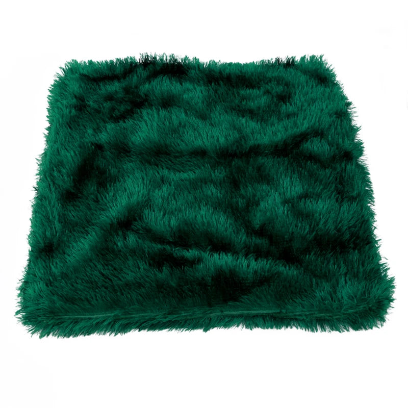 Throw Pillow Cover Short Plush Comfortable and Soft Sofa Decoration Household Products Modern Minimalism Cushion Covers Peaceful Pleasures Health and Wellness Dark green