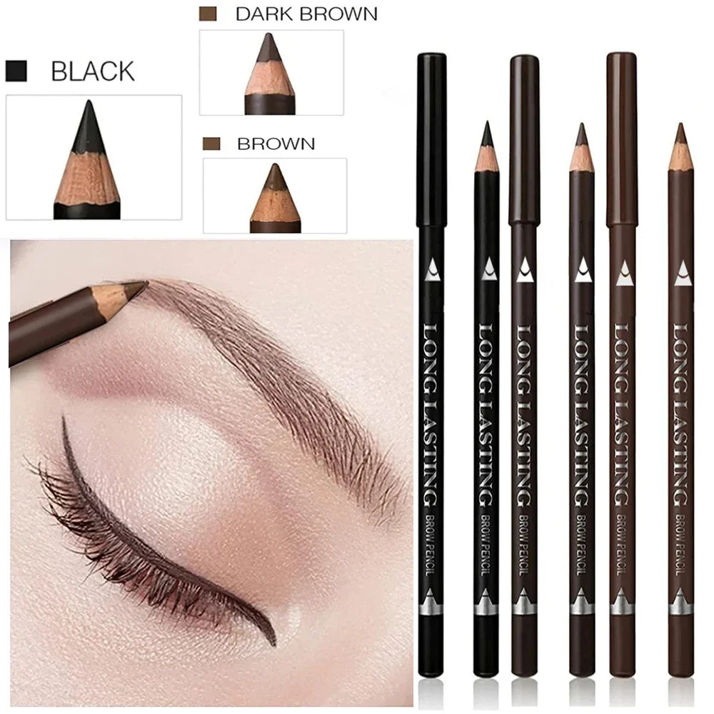 Waterproof Eyebrow Pencil Set 6 or 12 Pcs – Natural Colors