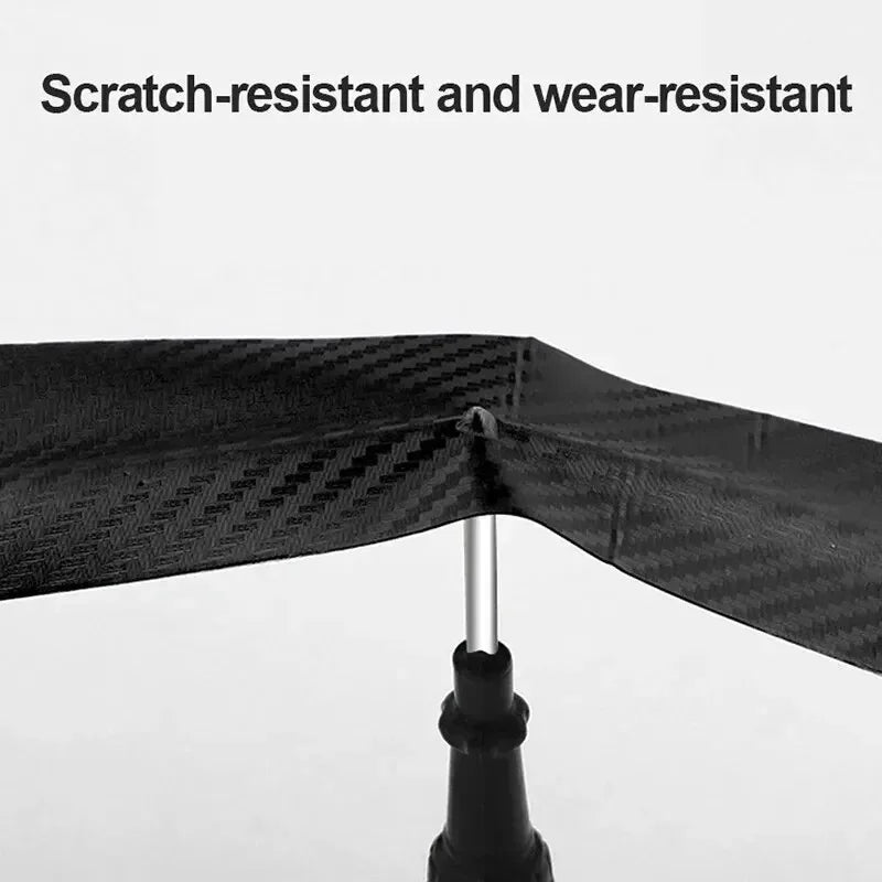 3D Carbon Fiber Sticker Paste Car Threshold Protective Film Anti Scratch Waterproof Matte Black Nano Sticker for Car Body Peaceful Pleasures Health and Wellness