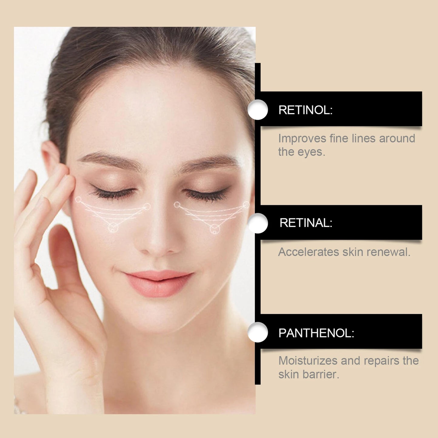 Retinol Eye Cream – Dark Circles, Wrinkles & Puffiness