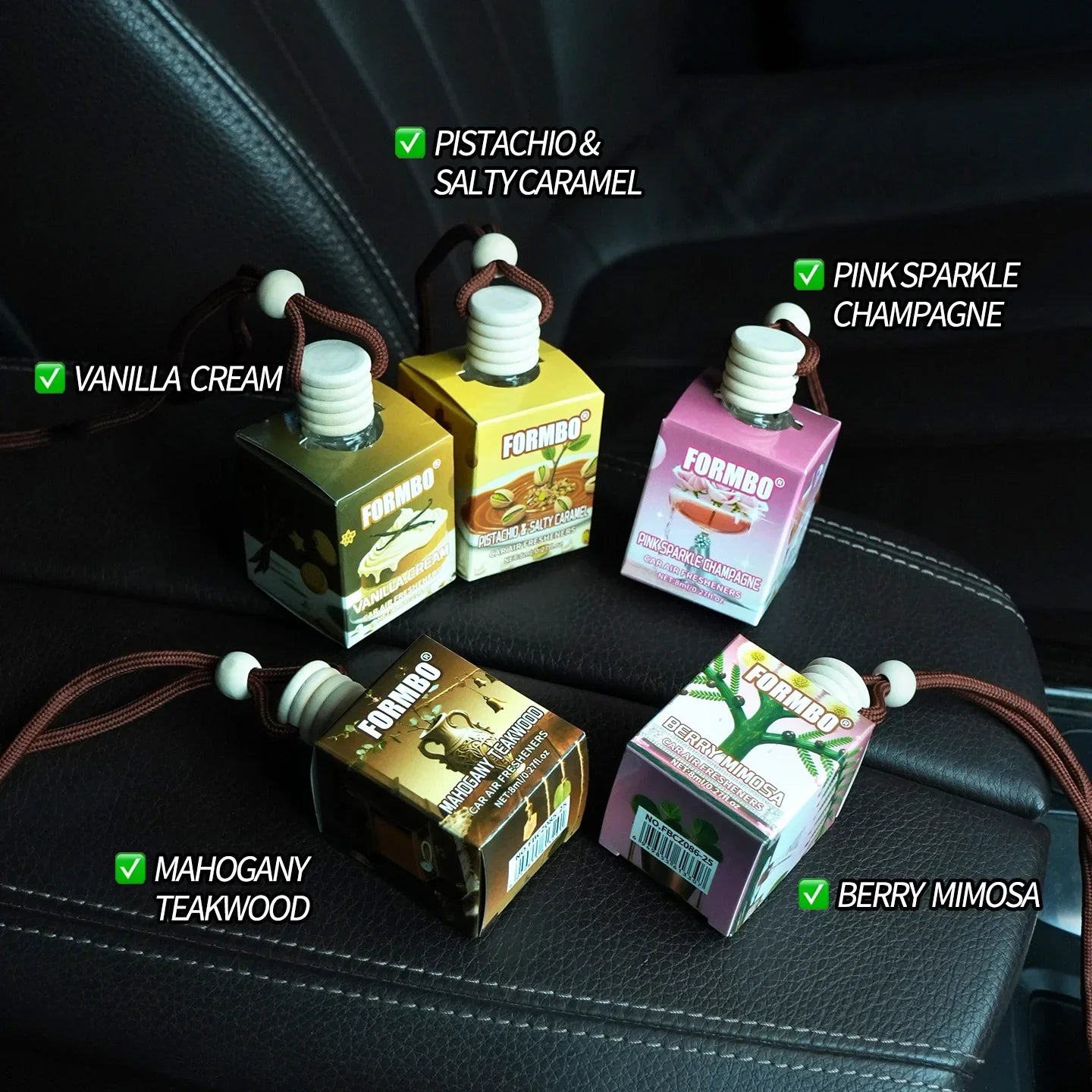 FORMBO Car Air Freshener – Long-Lasting Floral Scent