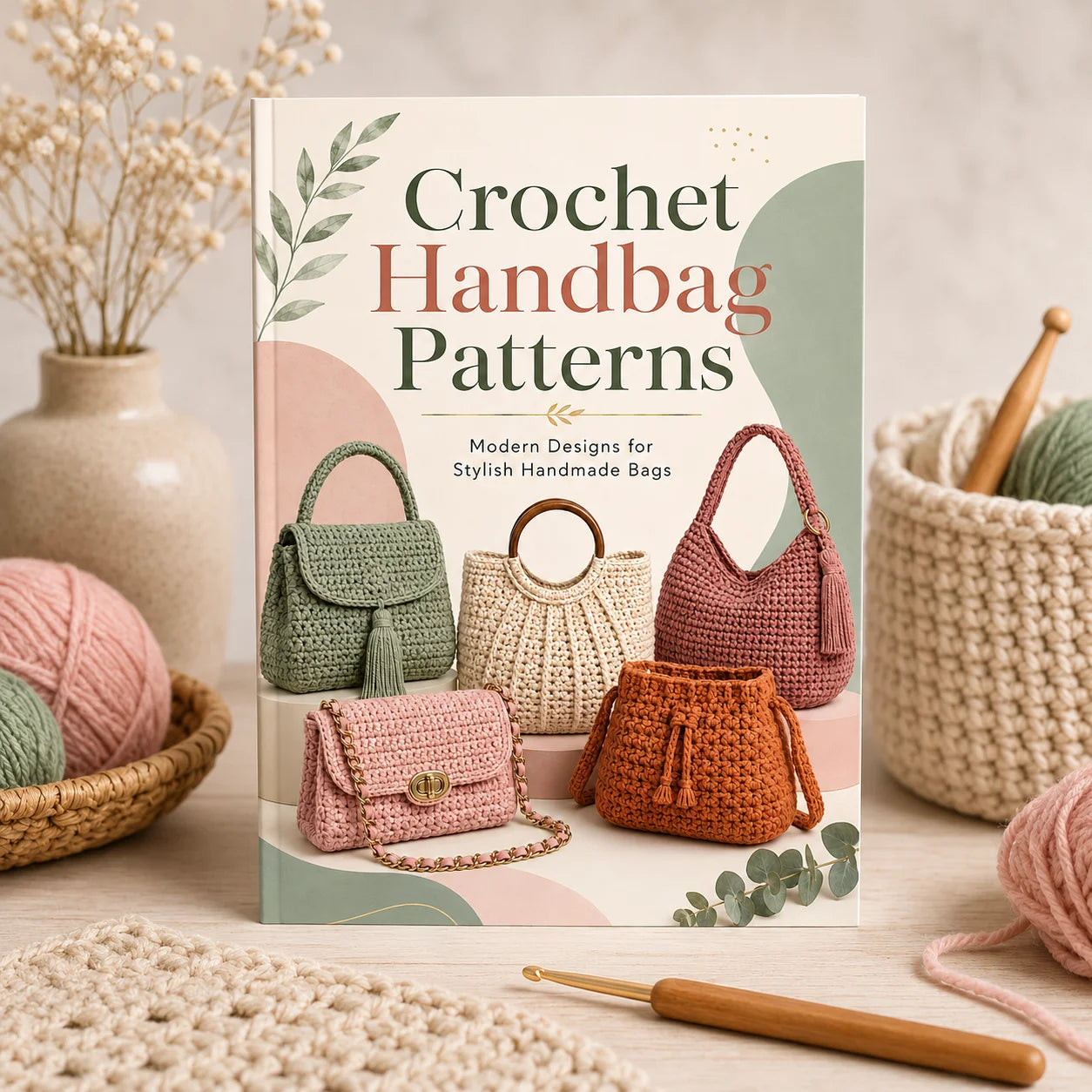 Crochet Handbag Patterns Book A5 Bag Pattern Guide Beginners Handmade