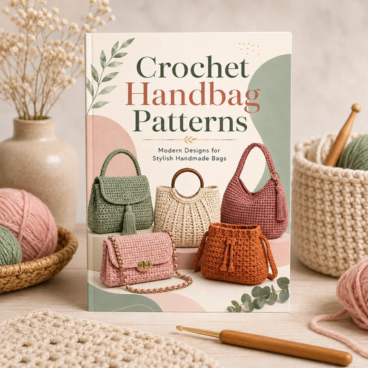 Crochet Handbag Patterns Book A5 Bag Pattern Guide Beginners Handmade Peaceful Pleasures Health and Wellness Default Title