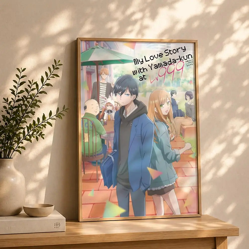 Anime M-My Love Story with Yamada-kun at Lv999S Poster HD Self Adhesive Waterproof Wall Art Ideal for Home Office Dorm Bedroom Peaceful Pleasures Health and Wellness