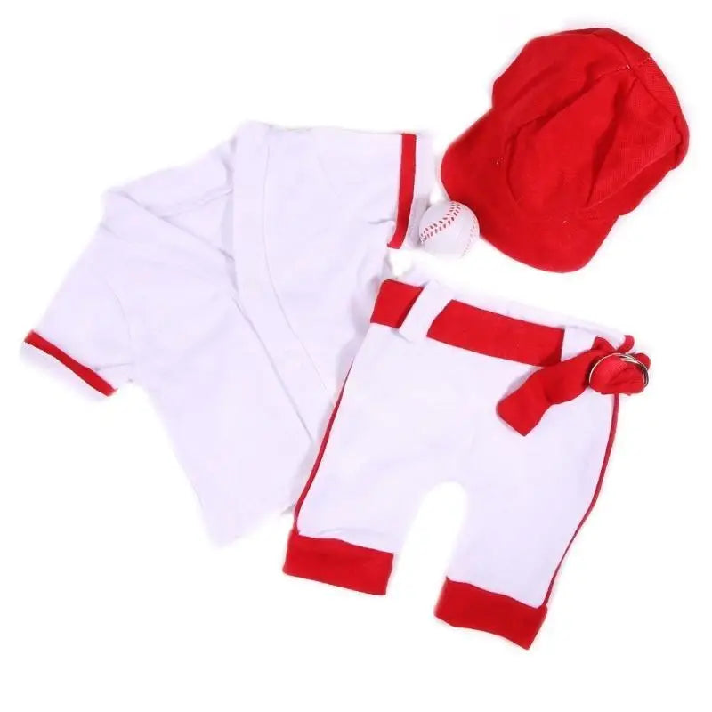 Newborn Baseball Uniform Photography Prop Set – Hat, Shirt & Pants