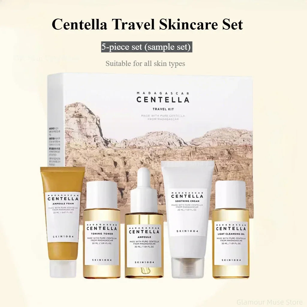 Korean Centella Travel Kit — 5-Piece Mini Skincare Gift Set Peaceful Pleasures Health and Wellness
