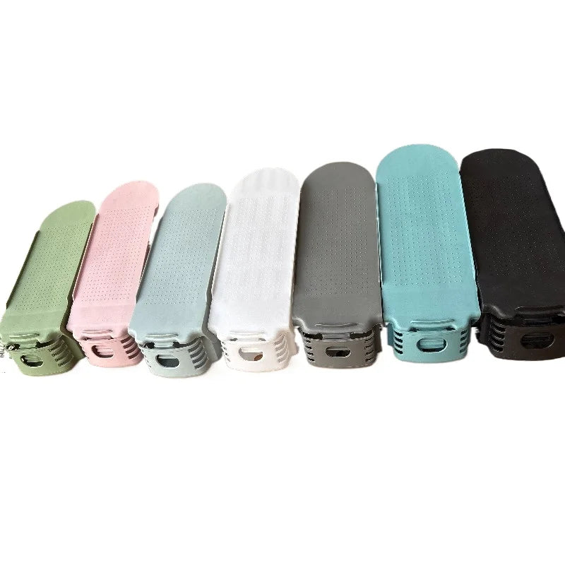 Hot 10Pcs Home Adjustable 4 Gears Shoe Stacker Slots Organizer Shoe Slots Space Saving Household Durable Double Deck Shoe Rack Peaceful Pleasures Health and Wellness