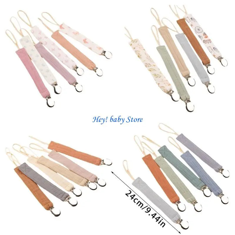 6-Pack Baby Pacifier Clips & Soother Chain Straps | Newborns