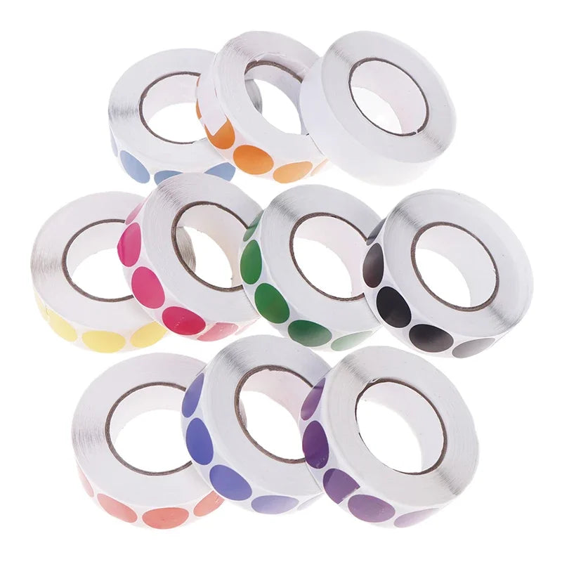 1000-Pack 19mm Color Dot Labels – Archery Target Stickers