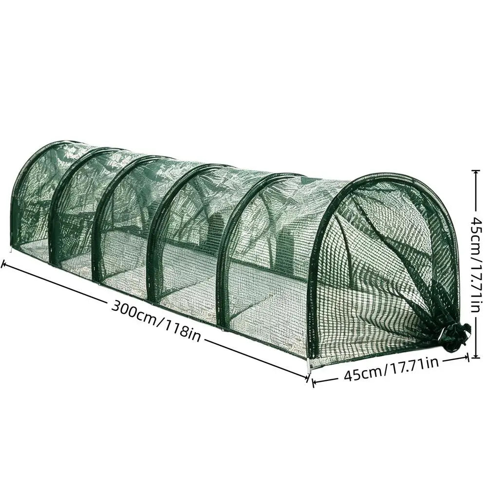 Foldable Chicken Tunnel Run 118" | Portable Poultry Enclosure