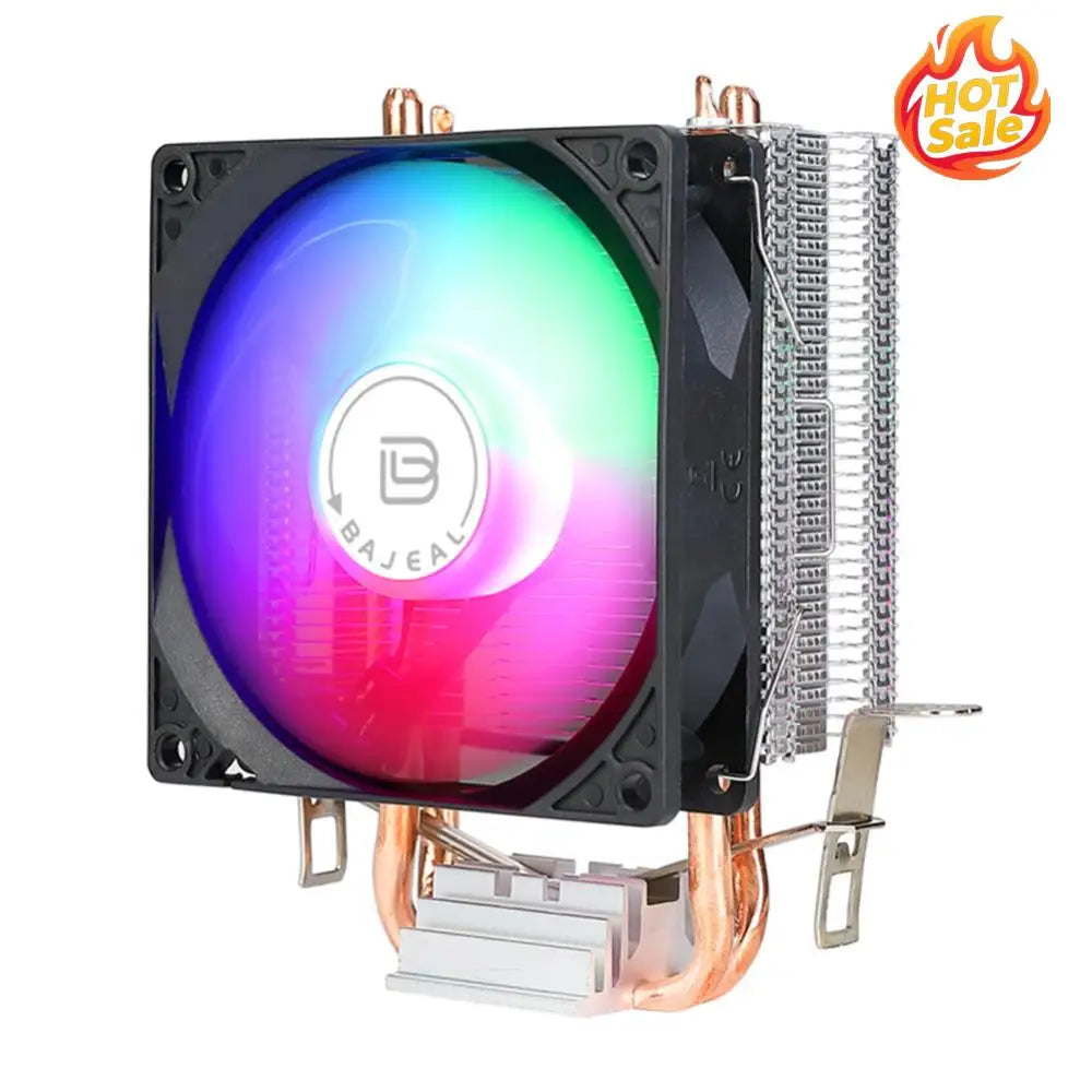 VODOOL 90mm RGB CPU Air Cooler – Dual Heat Pipes, Intel & AMD